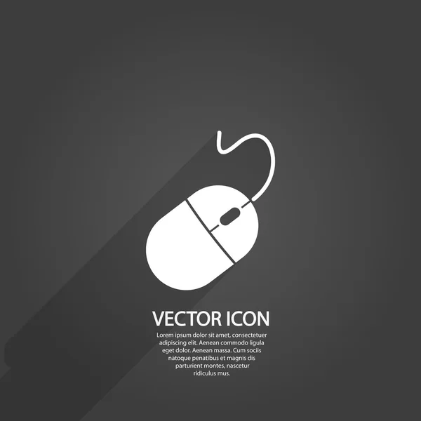 Icono del ratón ordenador — Vector de stock