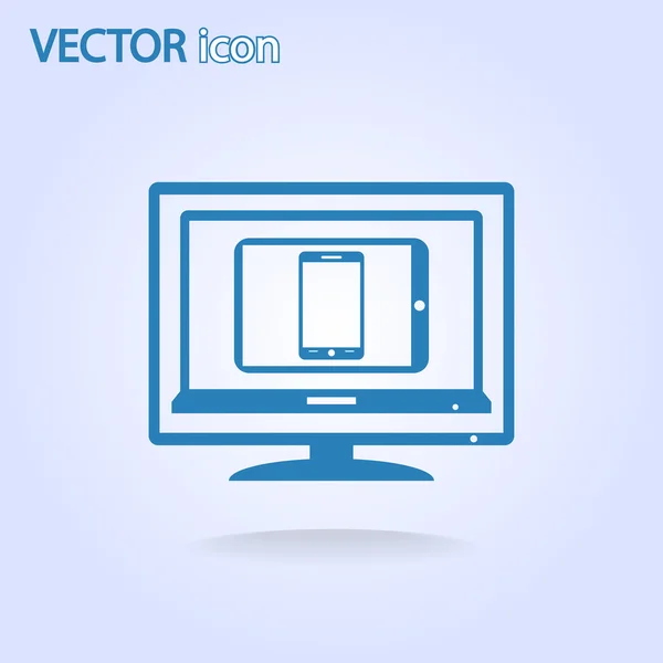 Aantal elektronische apparaten pictogram — Stockvector