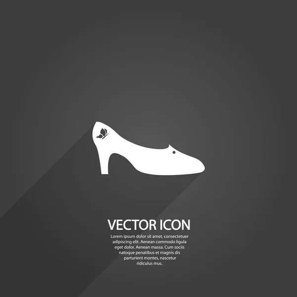 Zapato de mujer icono — Vector de stock