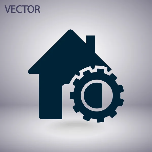 Definindo parâmetros, ícone da casa — Vetor de Stock