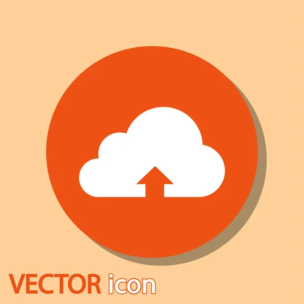 Cloud upload illustration icon — Stock Vector
