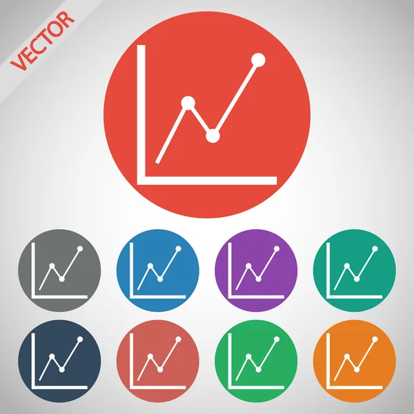 Infografía, icono del gráfico — Archivo Imágenes Vectoriales