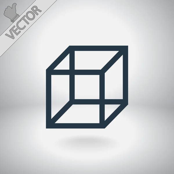 Icono del cubo — Vector de stock