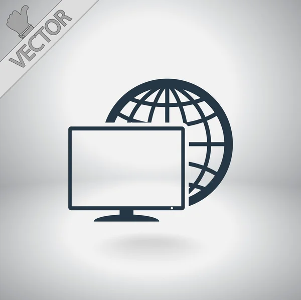 Icono del monitor — Vector de stock