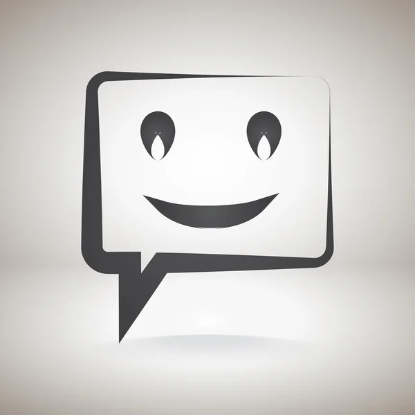 Smile talking bubble icon — Stock Vector