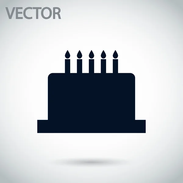 Icono de pastel de cumpleaños — Vector de stock