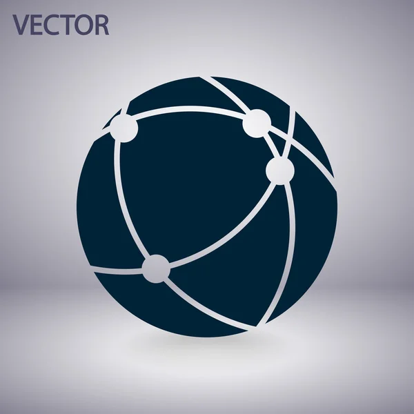 全球技术或社交网络图标 — 图库矢量图片