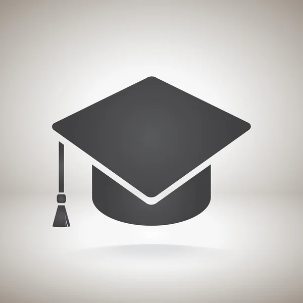 Graduatie cap pictogram — Stockvector