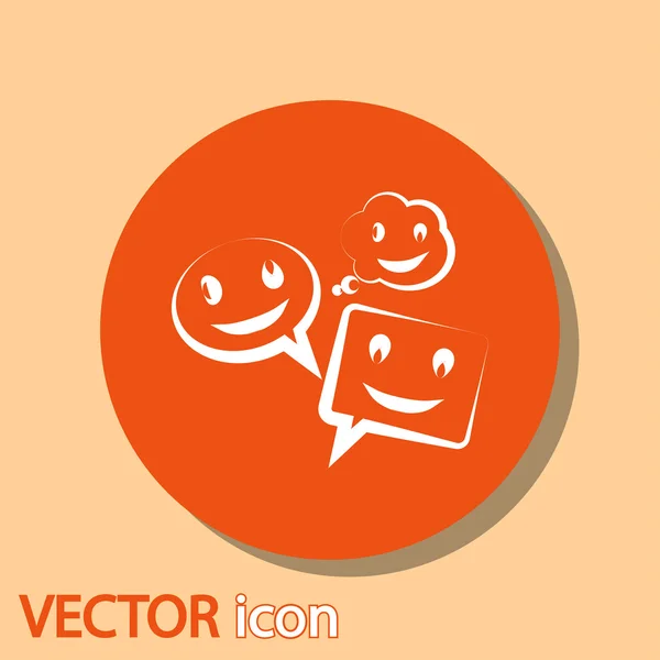 Sonrisa hablando icono de la burbuja — Vector de stock