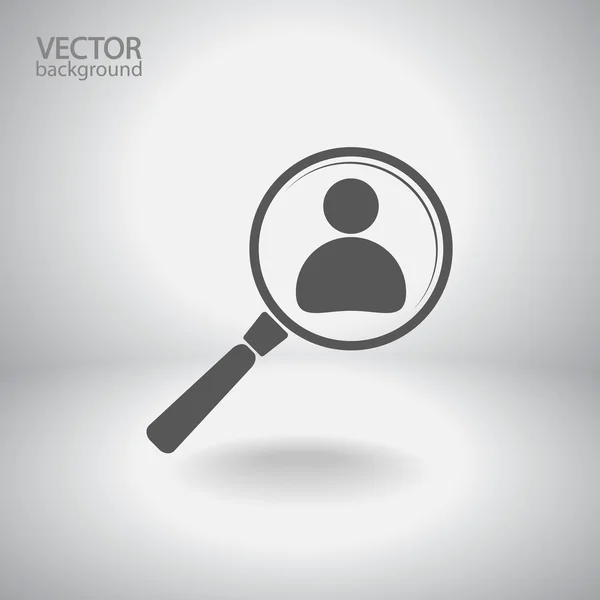 Op zoek naar een werknemer zoek pictogram — Stockvector