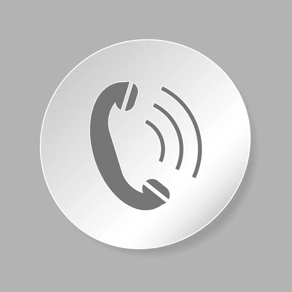 Telefoon, platte pictogram — Stockvector