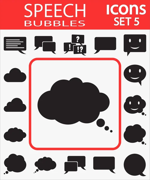 Bubble toespraak pictogrammen — Stockvector