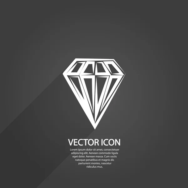 Icono de diamante — Vector de stock