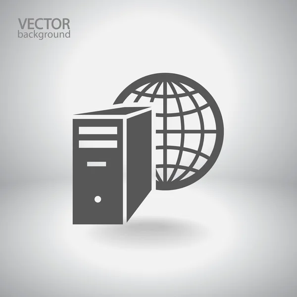 Pictogram van de server van de computer — Stockvector