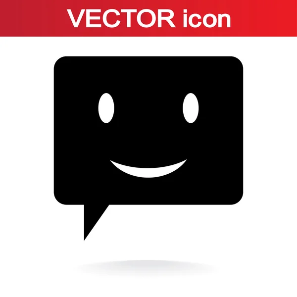 Sonrisa hablando icono de la burbuja — Vector de stock