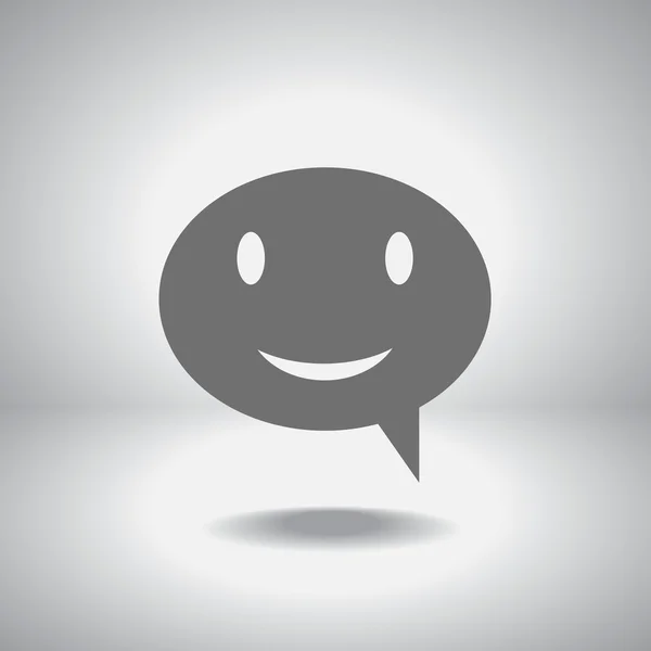 Sonrisa hablando icono de la burbuja — Vector de stock