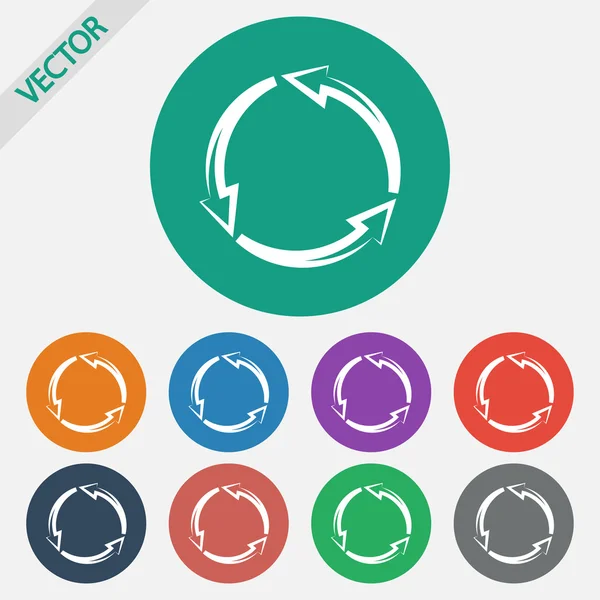 Circulaire pijlen pictogram — Stockvector