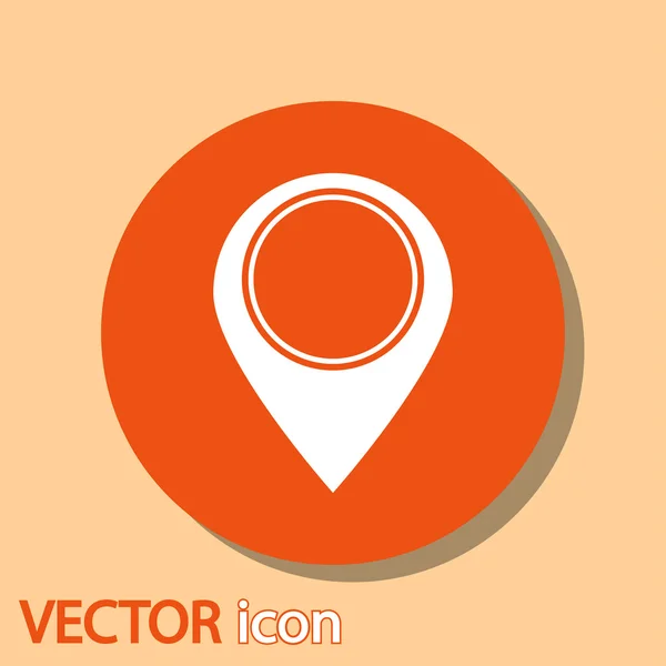 Kort pointer flad ikon – Stock-vektor