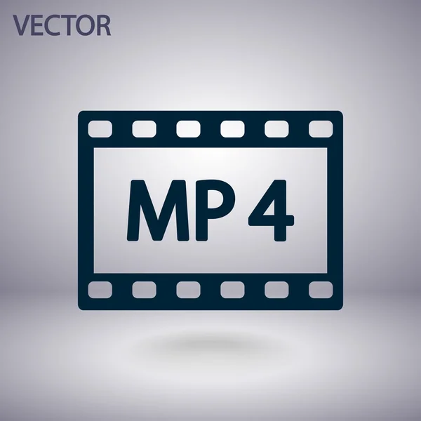 MP 4 icono de vídeo — Archivo Imágenes Vectoriales