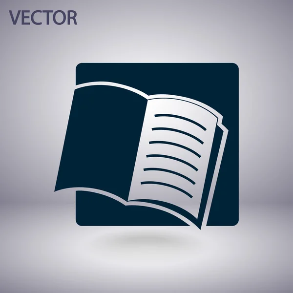 Libro abierto icono — Vector de stock