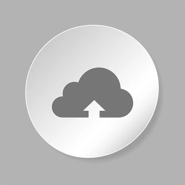 Cloud upload illustration icon — Stock Vector