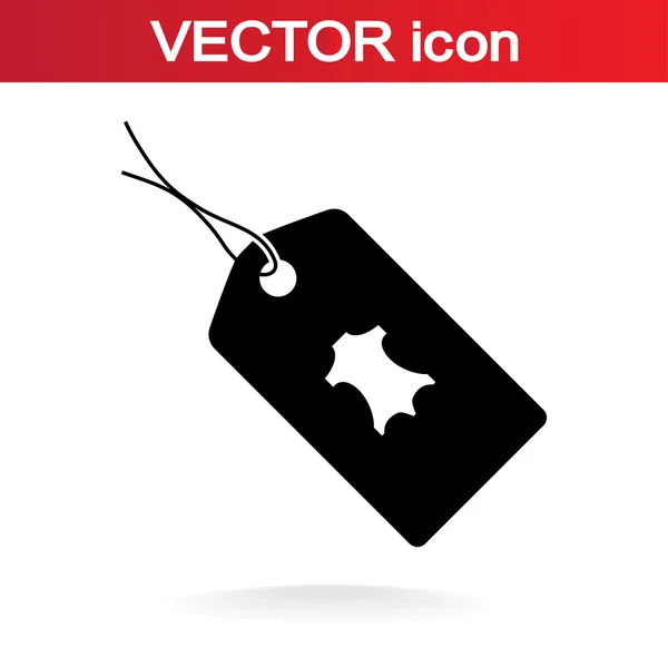 Leather tag icon — Stock Vector