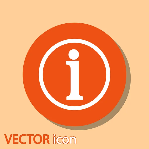 Icono de signo de información, ilustración vectorial. Estilo de diseño plano — Vector de stock