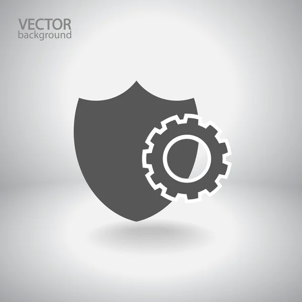 Parameters instellen, pictogram van het schild — Stockvector