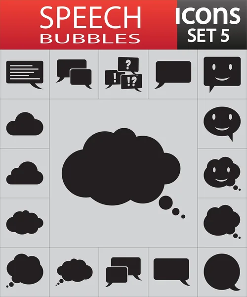 Iconos del habla burbuja — Vector de stock