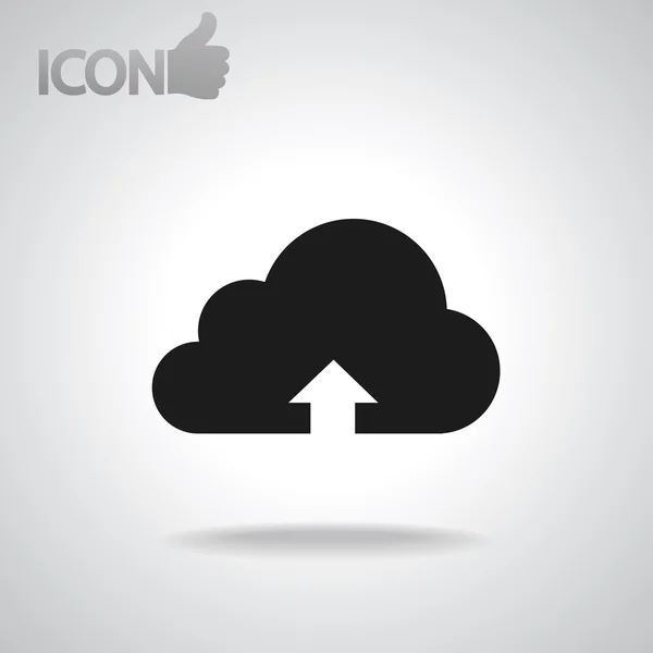 Icono de ilustración de carga en nube — Vector de stock