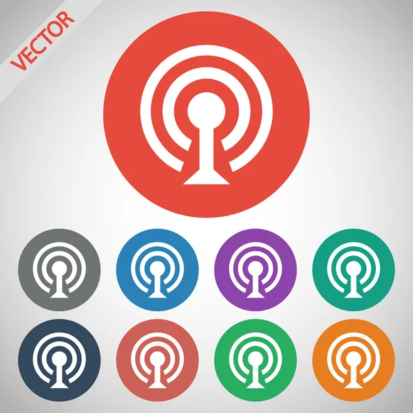 Wireless Network Symbol of wifi icon — Stock Vector