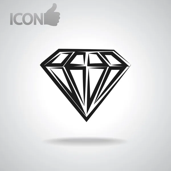 Icono de diamante — Vector de stock