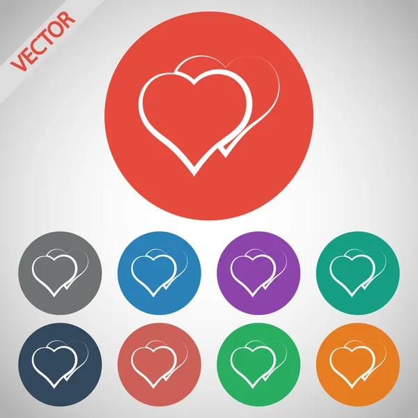 Icono del corazón — Vector de stock