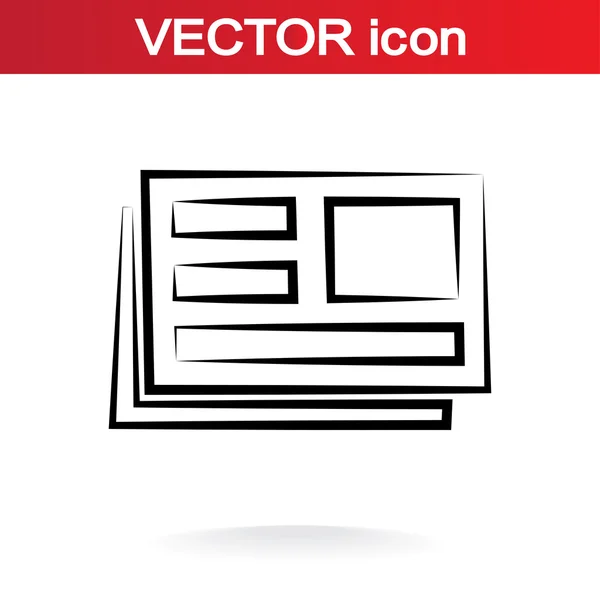 Newspaper icon — Stock Vector