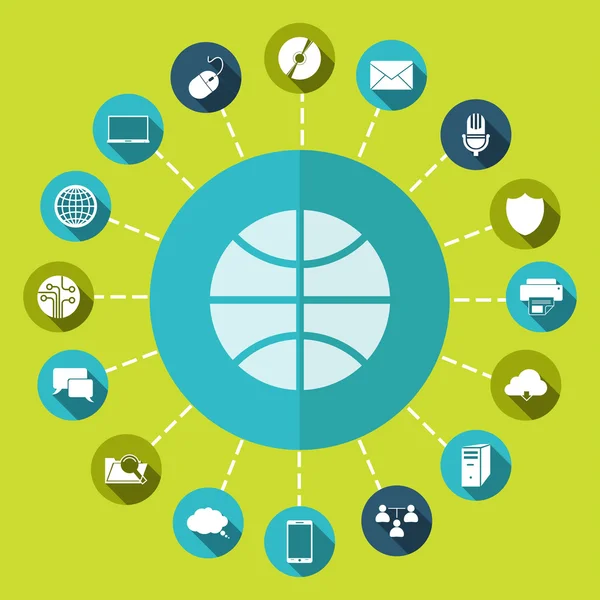 Basketbal pictogram — Stockvector