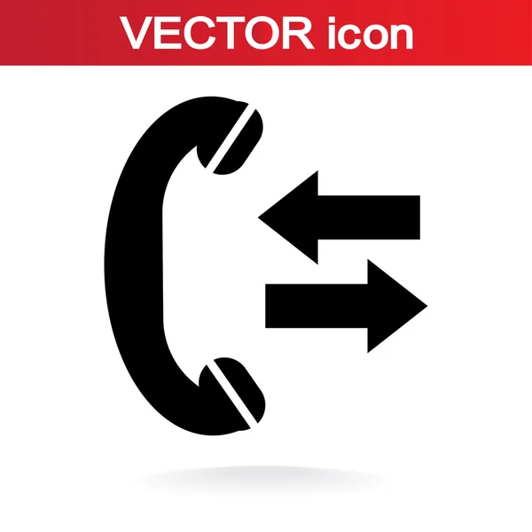 Icône d'indicatif d'appel entrant et sortant — Image vectorielle