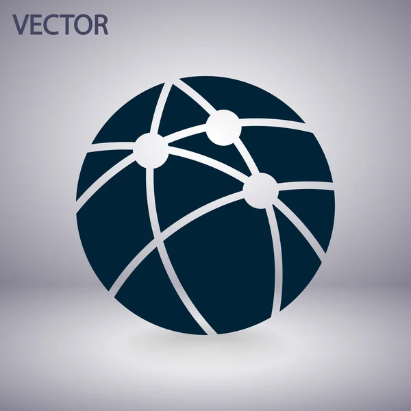 Globalnej technologii lub ikonę sieci społecznej — Wektor stockowy