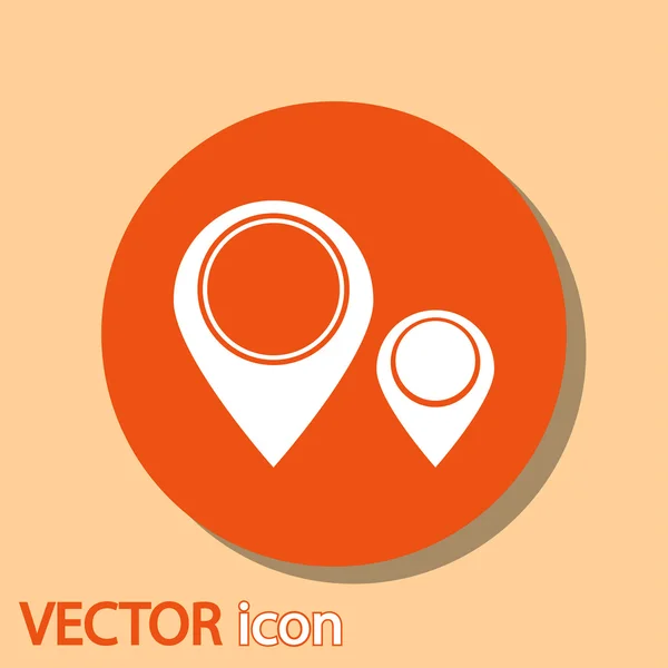 Map pointer flat icon — Stock Vector