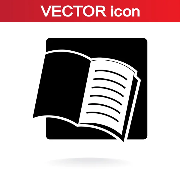 Libro abierto icono — Vector de stock