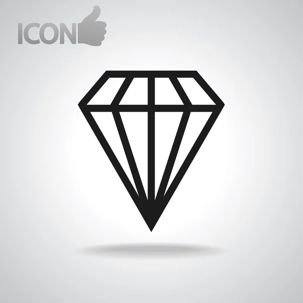 Icono de diamante — Archivo Imágenes Vectoriales