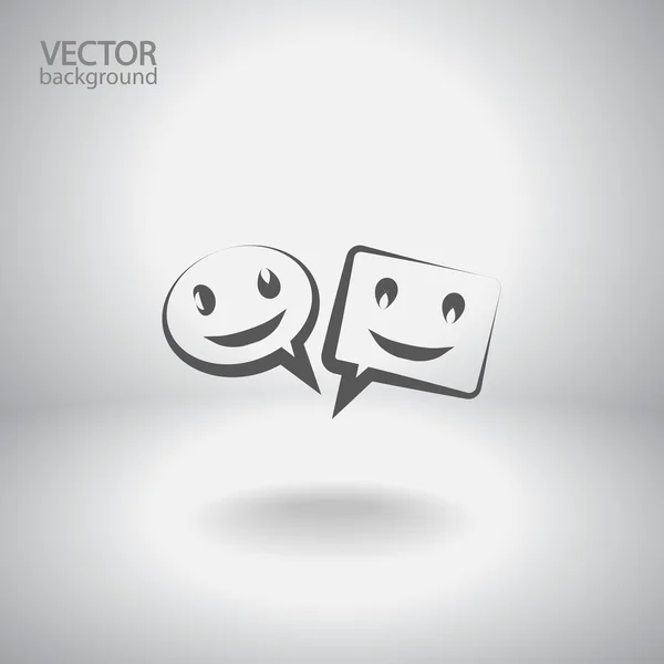 Sorriso falando ícone da bolha — Vetor de Stock