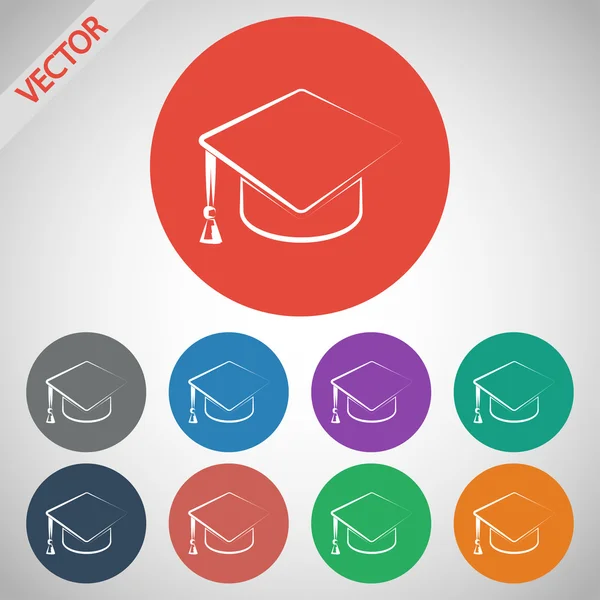 Icône de chapeau de graduation — Image vectorielle