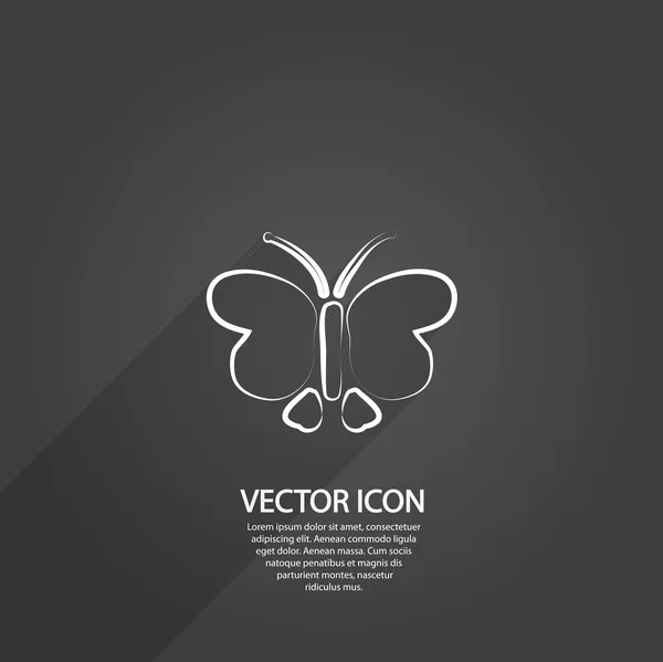 Ícono de la mariposa — Vector de stock