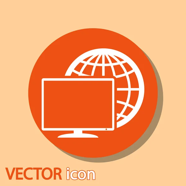 Het monitorpictogram — Stockvector