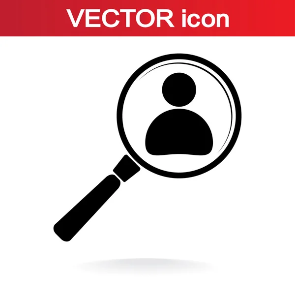 Buscando un icono de búsqueda de empleados — Vector de stock