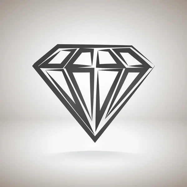 Icono de diamante — Vector de stock