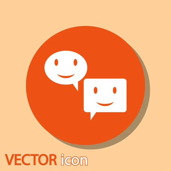 Sonrisa hablando icono de la burbuja — Vector de stock