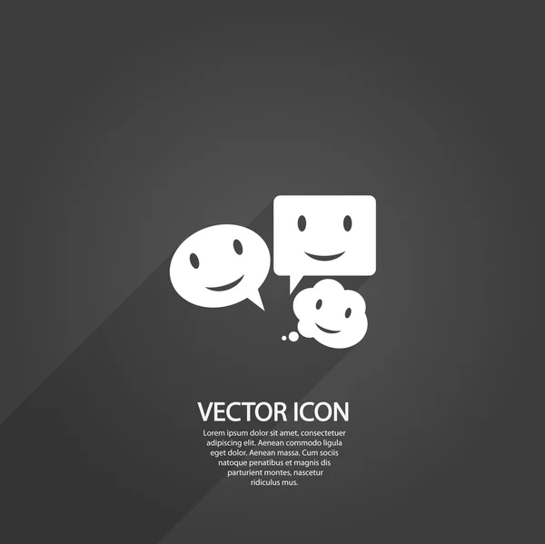 Sonrisa hablando icono de la burbuja — Vector de stock