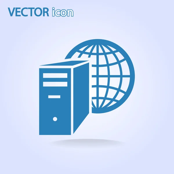 Icono del servidor informático — Vector de stock