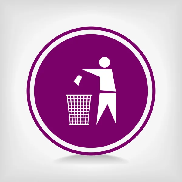 Recycling teken label pictogram — Stockvector